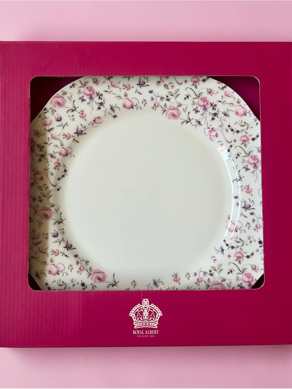 Royal Albert Pink Rose Border Dinner Plate